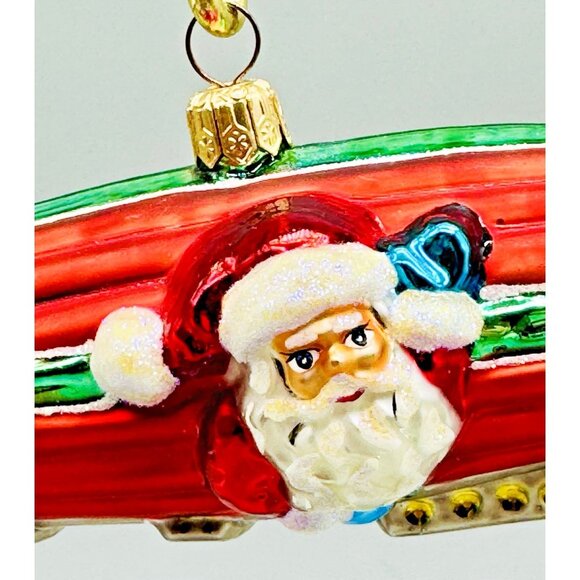 Christopher Radko Santa Reindeer Zippidee Zeppelin Blimp Christmas Ornament 1999 - Picture 2 of 8